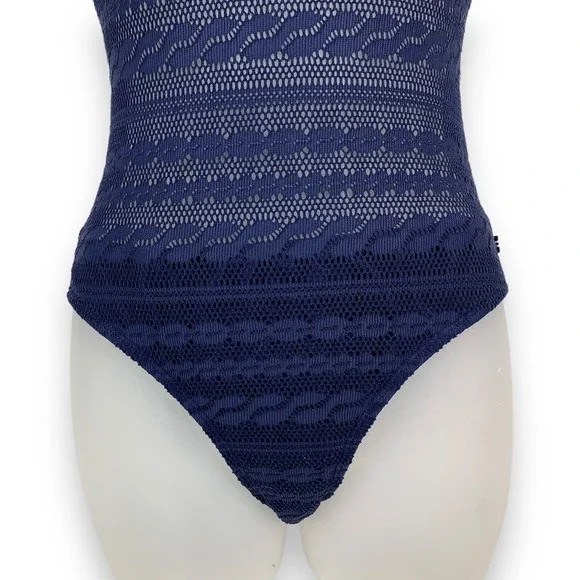 ❌SOLD❌ Y2K NAUTICA navy blue lace one piece swimsuit - Picture 12 of 16